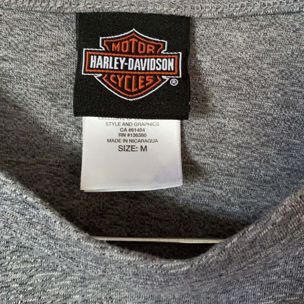 ❤️SOLD❤️ Morgan & Wacker Harley Davidson Mens Shirt Reg Fit Medium Grey - Picture 3 of 7